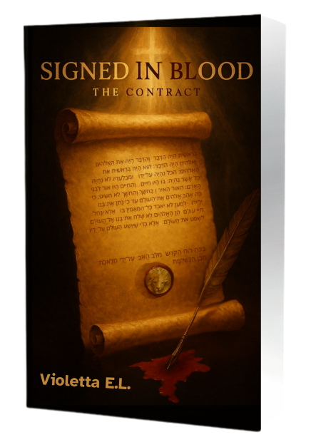 Debut-Novel-Signed-in-Blood-The-Contract-Violetta-E-L Signed in Blood: The Contract is the debut novel by Violetta E.L., Yehoshua telling His story from His point of view